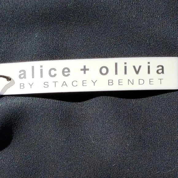 NWT Alice + Olivia Black and Lemon Dorma Dress Medium - Picture 9 of 10